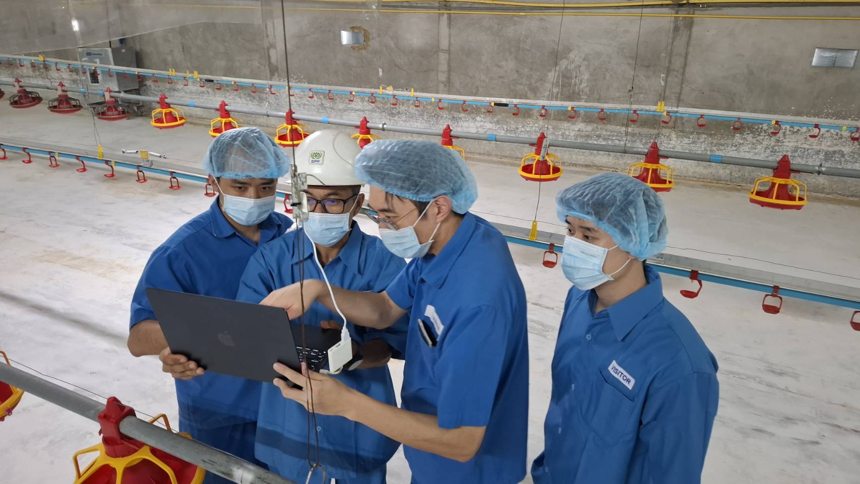 The Thermalytica team was working on location with CP Food staff when applying tiisa® Superinsulation Paint to the houses and testing its effectiveness.